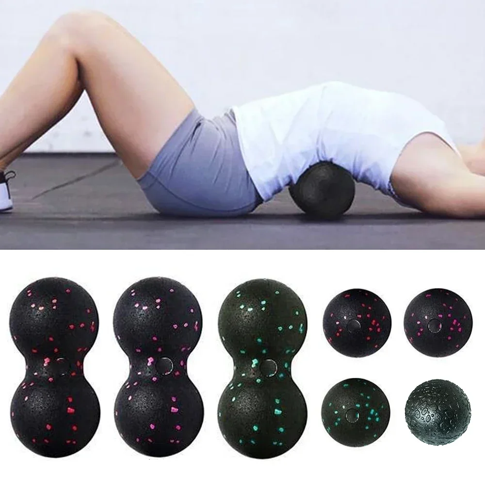 Yoga Fitness Ball - ピーナッツボール ボディマッサージ 筋膜ボール 高密度 筋肉リラックス ラクロス