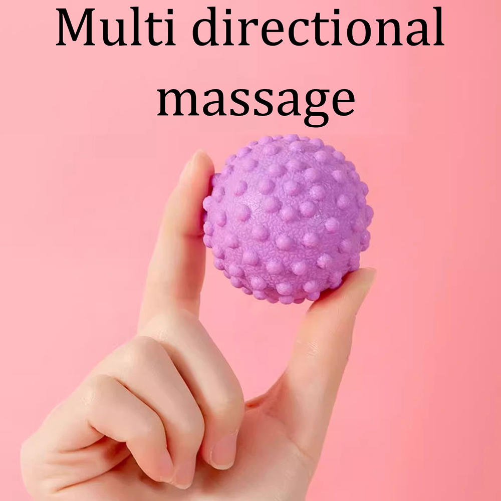 Yoga Fitness Ball - ポータブル TPR 筋膜マッサージボール レイズドトリガーポイントリリーフヨガボール 腰、背中、脚、足用の多機能マッサージャー