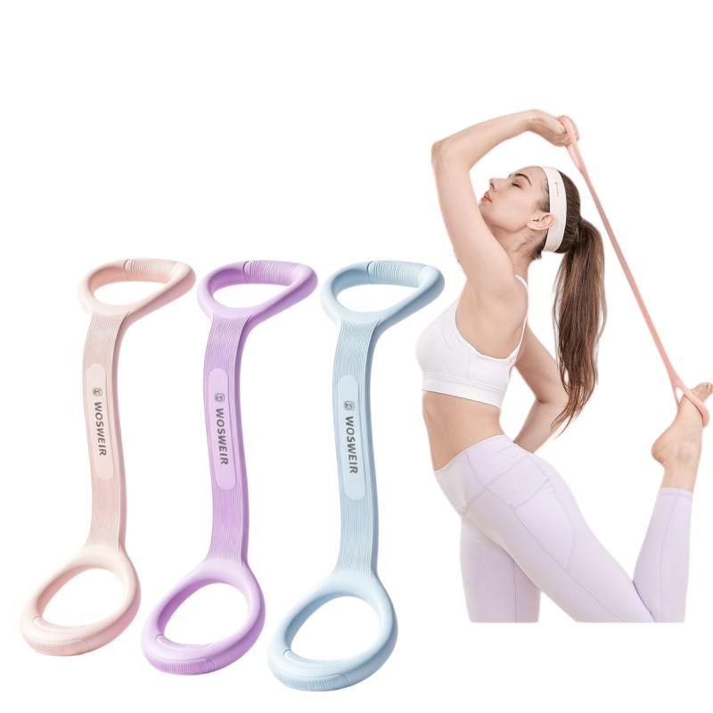 Figure 8 Resistance Band - 2パック シリコン製フィギュア8型レジスタンスバンド、女性用ヨガ肩背中シェイプアップチェストエキスパンダー