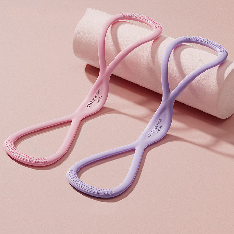 Figure 8 Resistance Band - 1 個のレジスタンスバンド、ヨガレジスタンスバンドストレッチフィットネスバンド、プルロープ、胸アームと肩ストレッチバンドエクササイズ機器