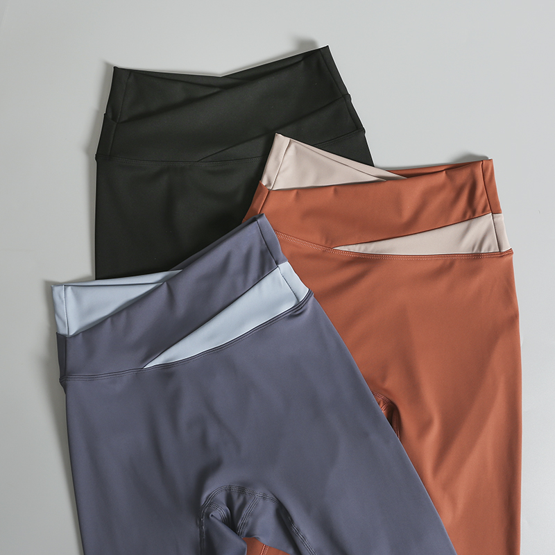 Yoga Fitness Pants - ハイウエストフィットネスパンツ レディース シームレス タイト ランニング ヨガ