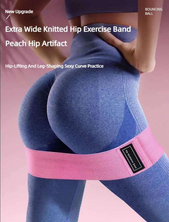 Yoga Fitness Stretching Strap - 3 個のファブリックレジスタンスヒップブーティバンド臀部太もも弾性ワークアウトスクワットサークルストレッチフィットネスストリップループヨガジム機器
