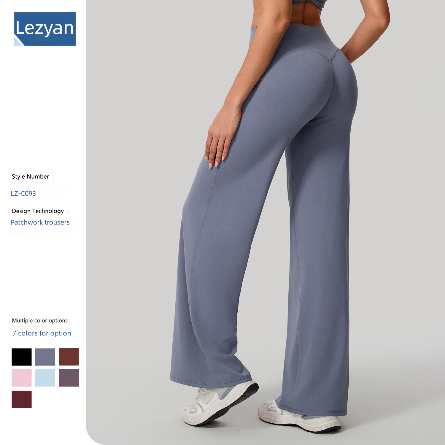 Yoga Fitness Pants - Lezyan ルーズソフトヨガワイドレッグパンツピラティスランニングフィットネスハイウエストストレートパンツジムレギンス女性ワークアウト