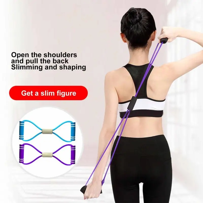 フィットネス抵抗バンド ハンドル付き ポータブル 男女兼用  - Figure 8 Resistance Band のレビューと価格
