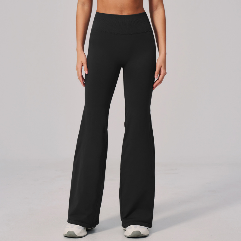ヨガパンツハイウエストワイドレッグ女性ジム服女性フレアレギン - Yoga Fitness Pants のレビューと価格