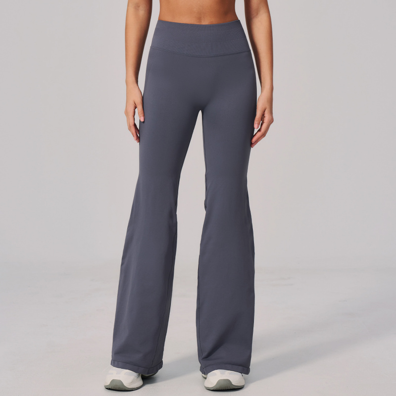 ヨガパンツハイウエストワイドレッグ女性ジム服女性フレアレギン - Yoga Fitness Pants のレビューと価格