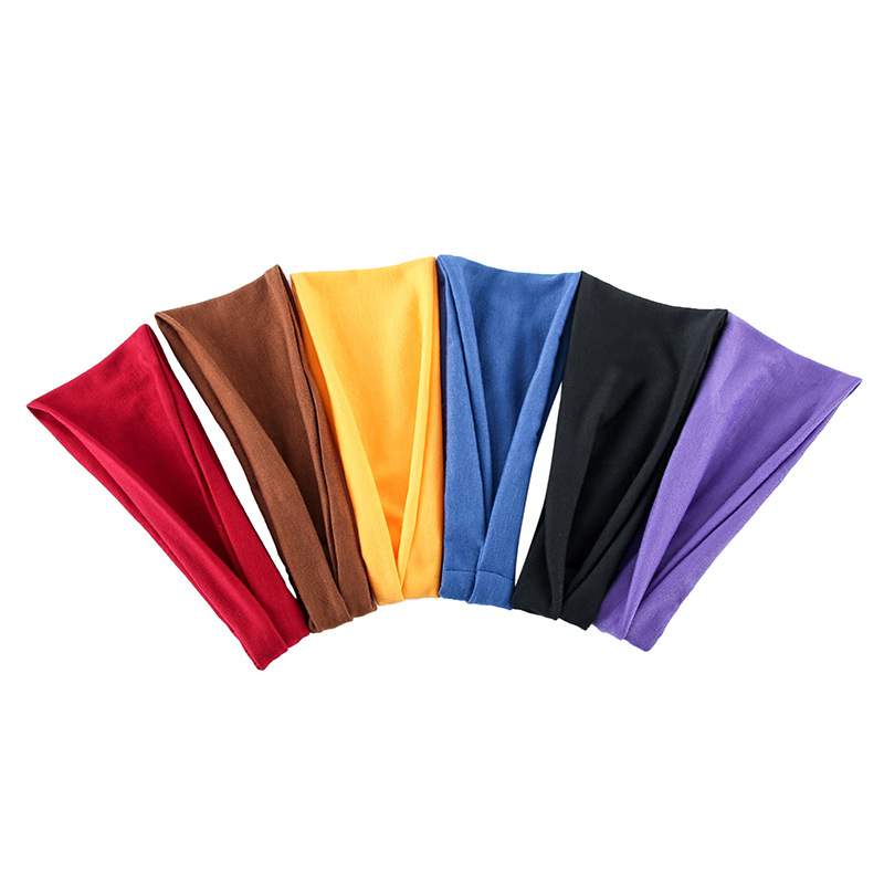 ソリッドカラースポーツヨガヘッドバンド吸汗バンドランニングフ - Yoga Fitness Stretching Strap のレビューと価格