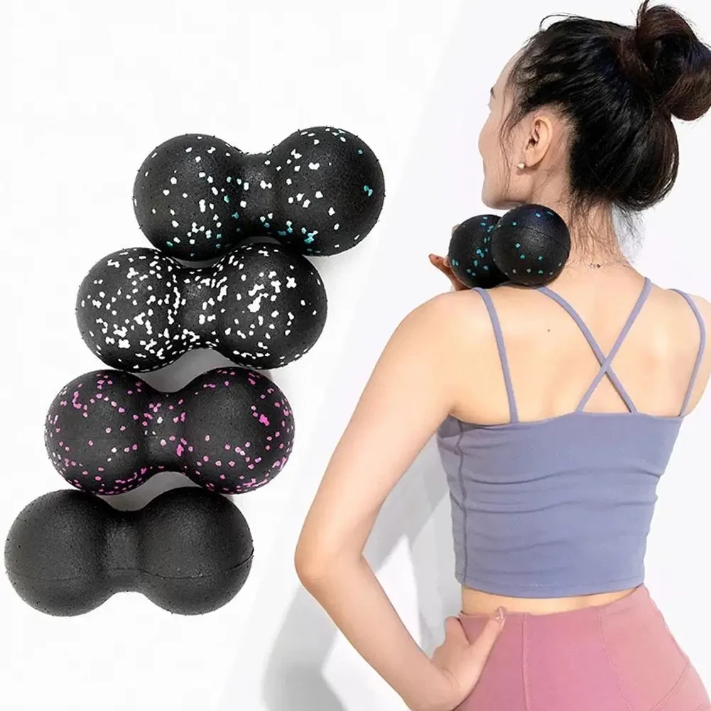 ヨガマッサージローラーボール ピーナッツ型 ダブルラクロス  - Yoga Fitness Ball のレビューと価格
