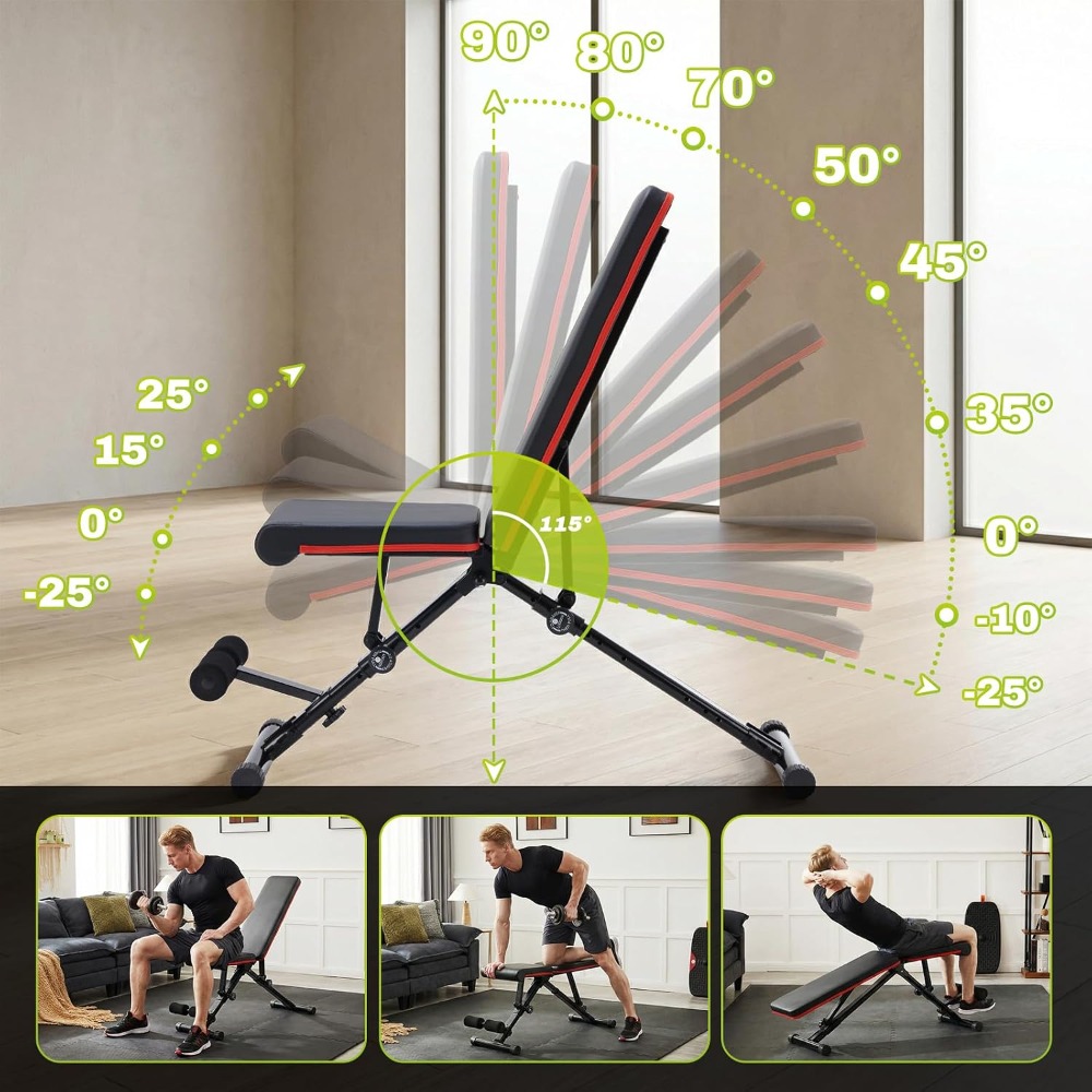 全身筋力トレーニング用の調節可能なウェイトベンチ、傾斜フラッ - Adjustable Dumbbells のレビューと価格