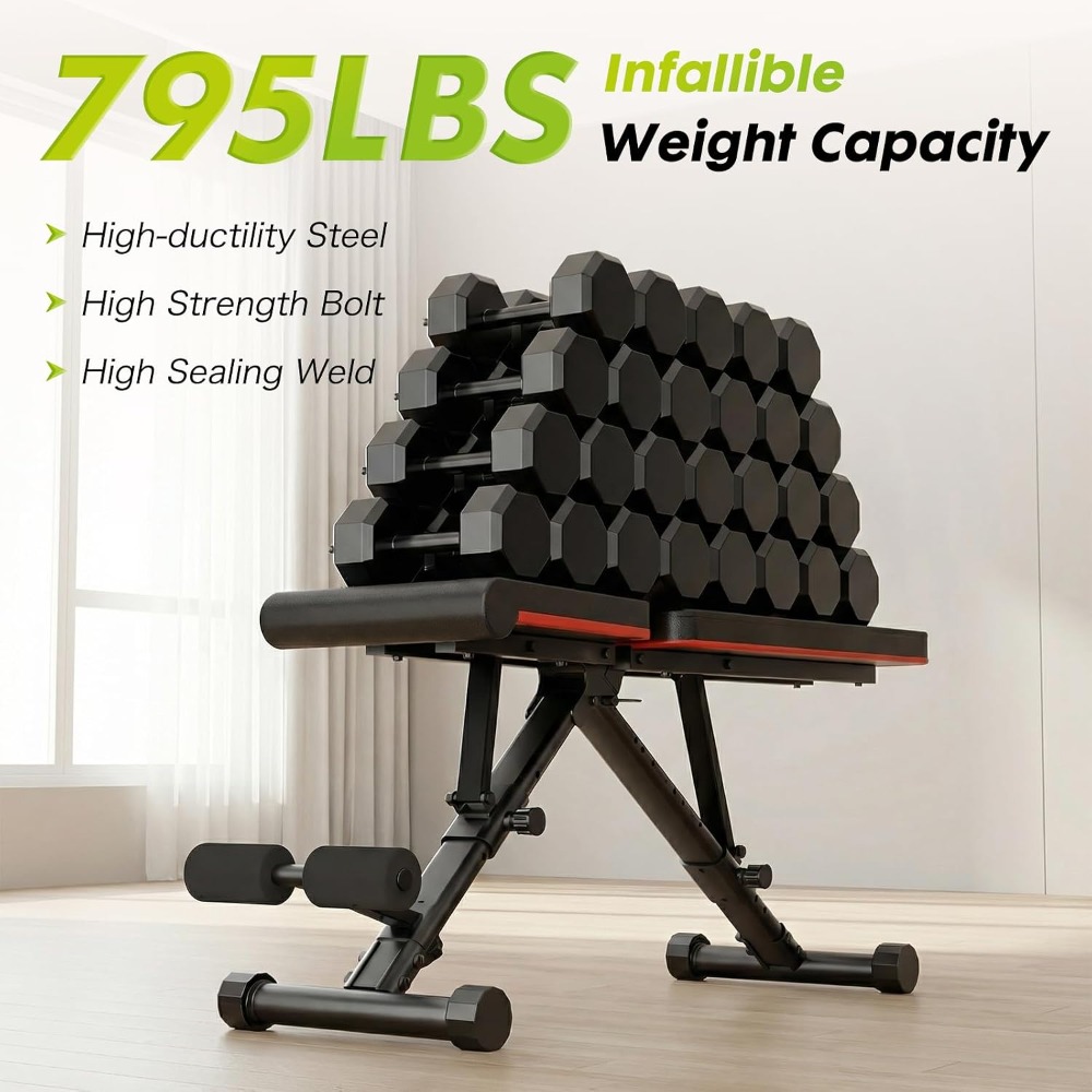 全身筋力トレーニング用の調節可能なウェイトベンチ、傾斜フラッ - Adjustable Dumbbells のレビューと価格