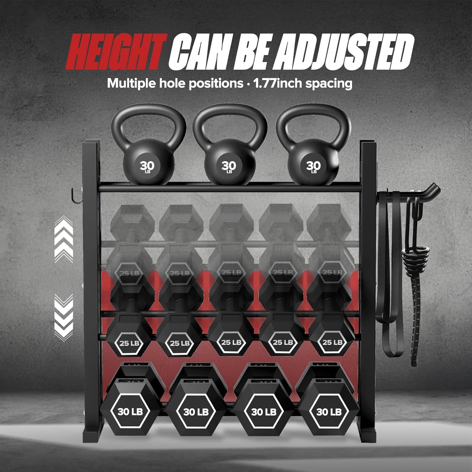 ホームジム用、スチール製、シルバーカラー、高さ調節可能、耐荷 - Adjustable Dumbbells のレビューと価格
