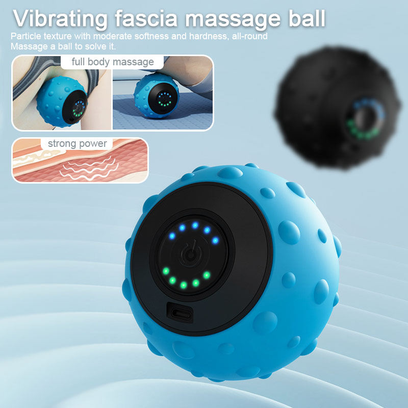 粒子テクスチャ電気振動マッサージボール、肩、首、背中、足裏、 - Yoga Fitness Ball のレビューと価格
