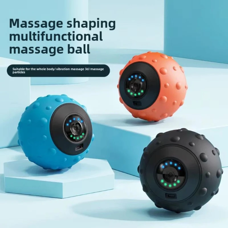 粒子テクスチャ電気振動マッサージボール、肩、首、背中、足裏、 - Yoga Fitness Ball のレビューと価格