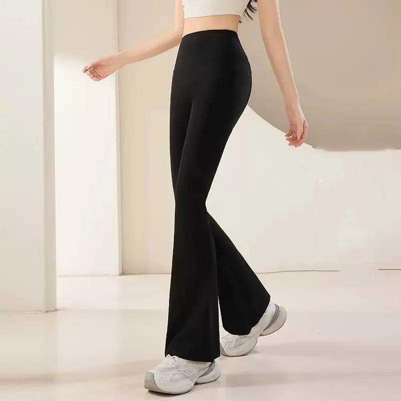 伸縮性のあるシャークスキンフィットネスヨガパンツ ハイウエス - Yoga Fitness Pants のレビューと価格