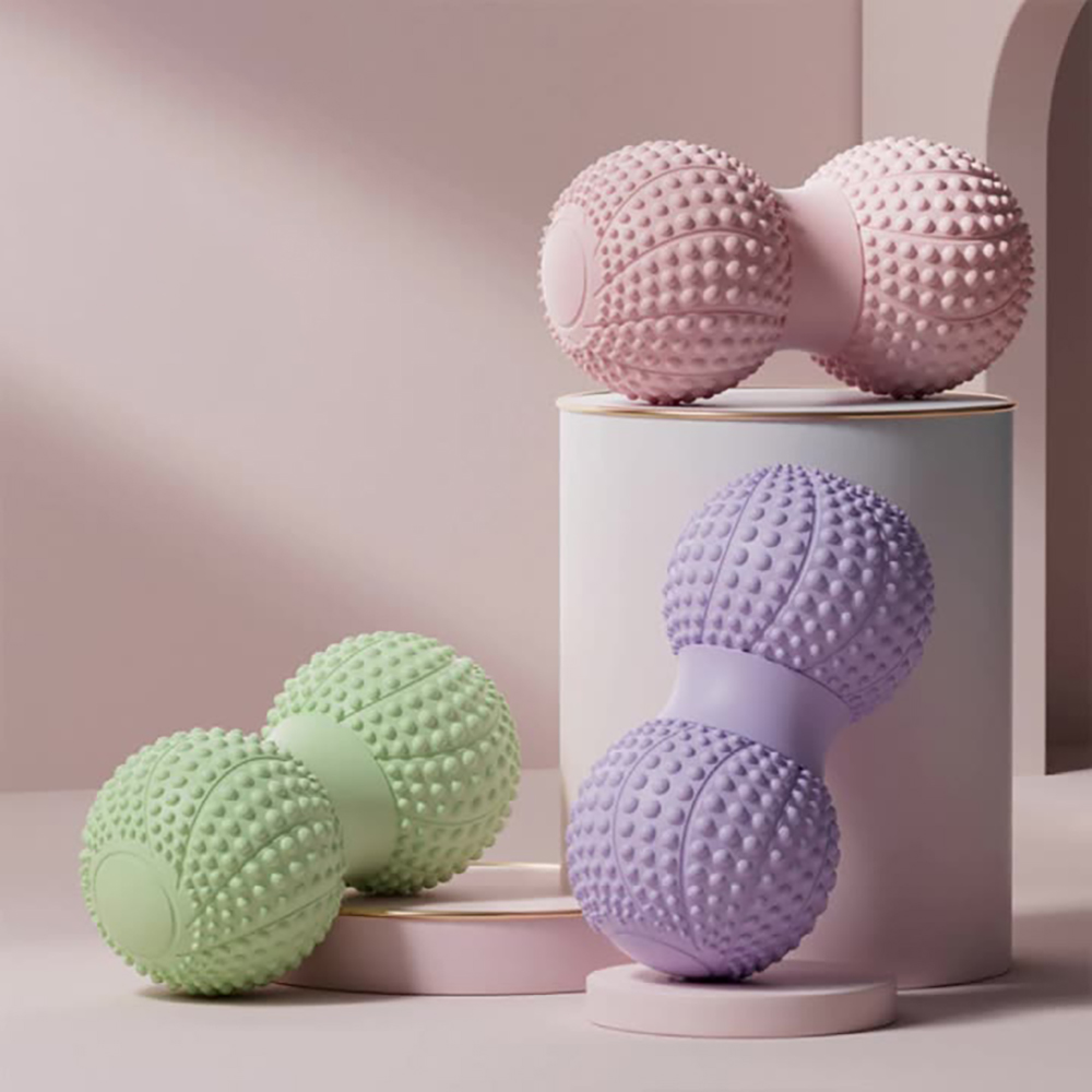 ピーナッツ型マッサージボール ヨガ ファシアボール 突起付き - Yoga Fitness Ball のレビューと価格