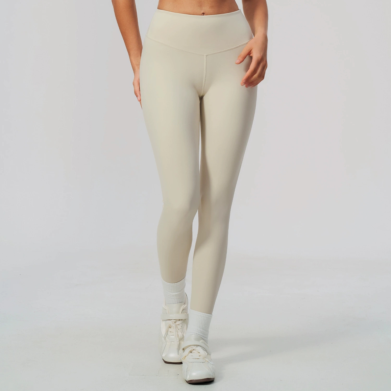 無地ヨガパンツ レディース ハイウエスト ジム フィットネス - Yoga Fitness Pants のレビューと価格