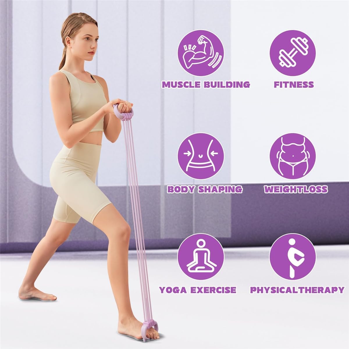 フィギュア8型レジスタンスバンド（女性・男性用、15-90ポ - Figure 8 Resistance Band のレビューと価格