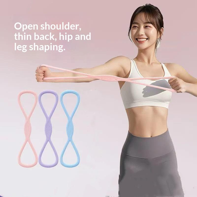 新しいシリコン製フィギュア8型レジスタンスバンド、ヨガやホー - Figure 8 Resistance Band のレビューと価格