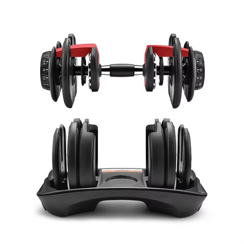 フリーウェイトジムセット鋳鉄製調整可能ダンベルバーベル50k - Adjustable Dumbbells のレビューと価格
